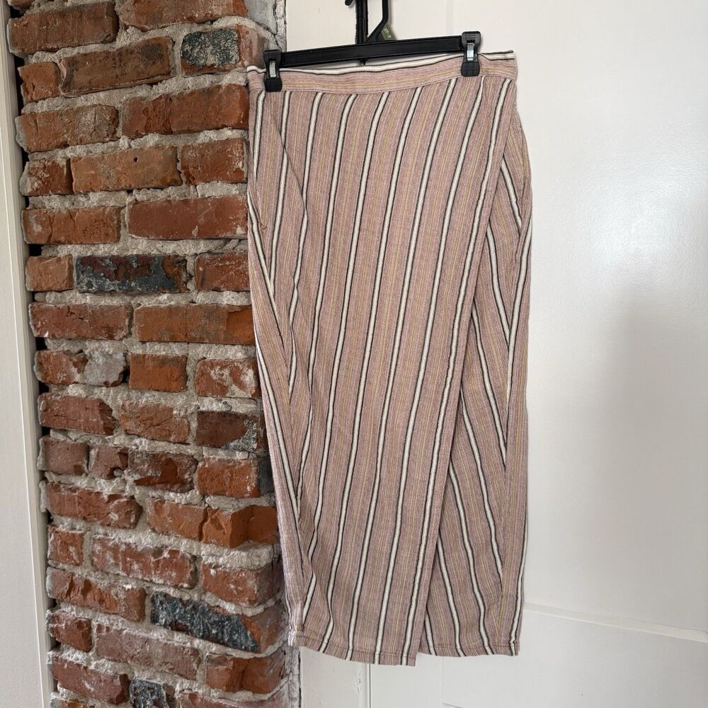 Striped Pink Midi Skirt